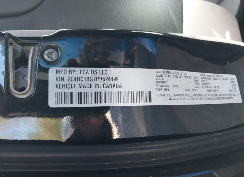 Photo 9 of 2023 Chrysler Pacifica TOURING L (VIN 2C4RC1BG7PR524499)