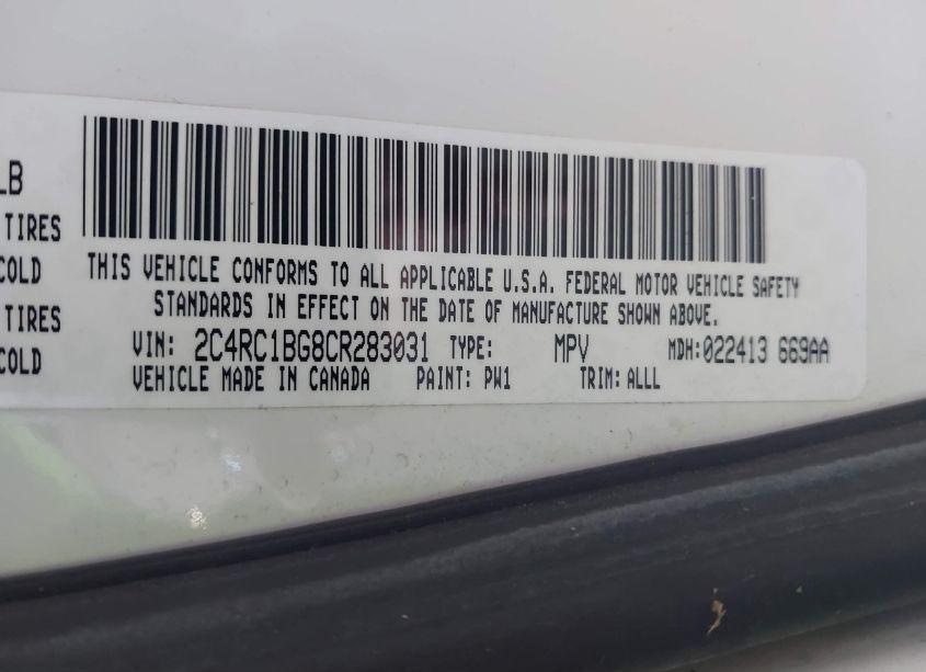 Photo 8 of 2012 Chrysler Town & COUNTRY TOURING (VIN 2C4RC1BG8CR283031)