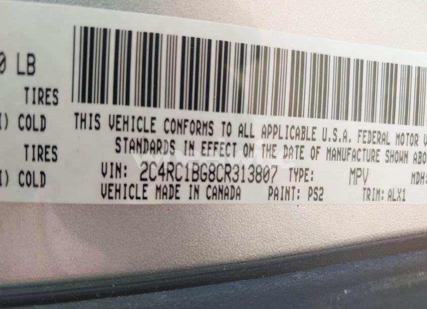 Photo 9 of 2012 Chrysler Town & COUNTRY TOURING (VIN 2C4RC1BG8CR313807)