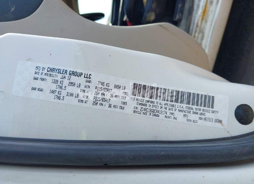 Photo 9 of 2012 Chrysler Town & COUNTRY TOURING (VIN 2C4RC1BG8CR412174)