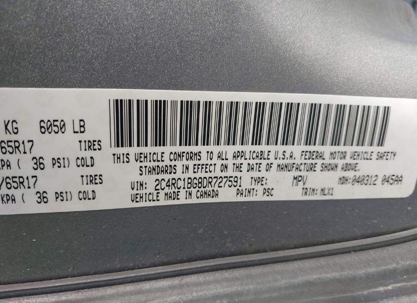 Photo 9 of 2013 Chrysler Town & COUNTRY TOURING (VIN 2C4RC1BG8DR727591)