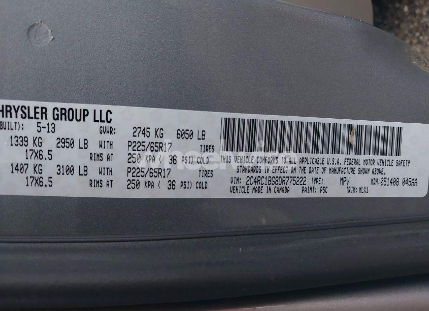 Photo 9 of 2013 Chrysler Town & COUNTRY TOURING (VIN 2C4RC1BG8DR775222)