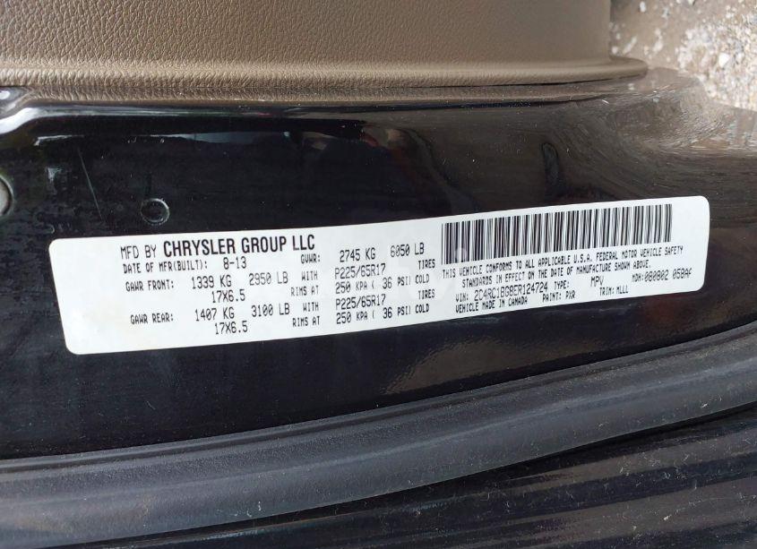 Photo 9 of 2014 Chrysler Town & COUNTRY TOURING (VIN 2C4RC1BG8ER124724)