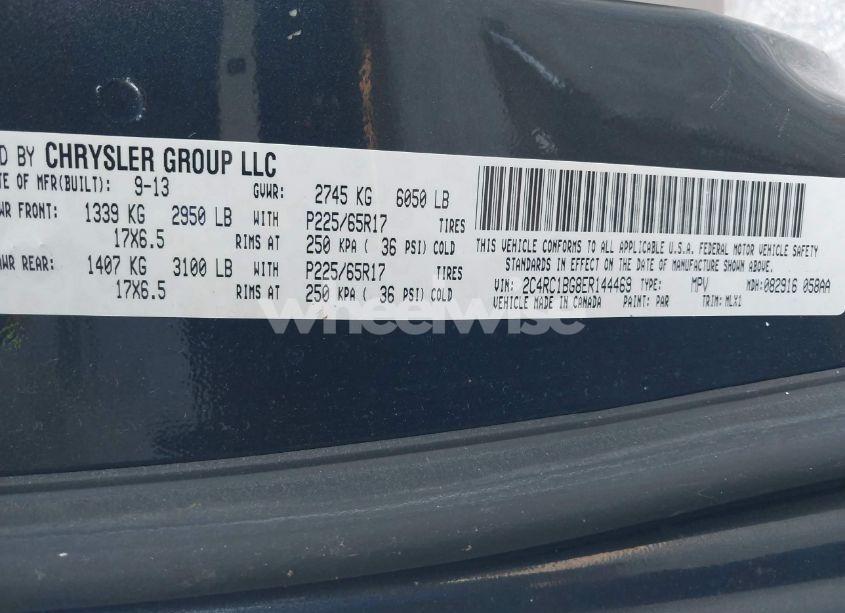 Photo 9 of 2014 Chrysler Town & COUNTRY TOURING (VIN 2C4RC1BG8ER144469)