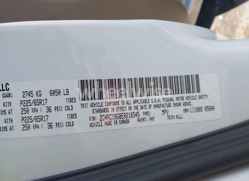 Photo 9 of 2014 Chrysler Town & COUNTRY TOURING (VIN 2C4RC1BG8ER216545)