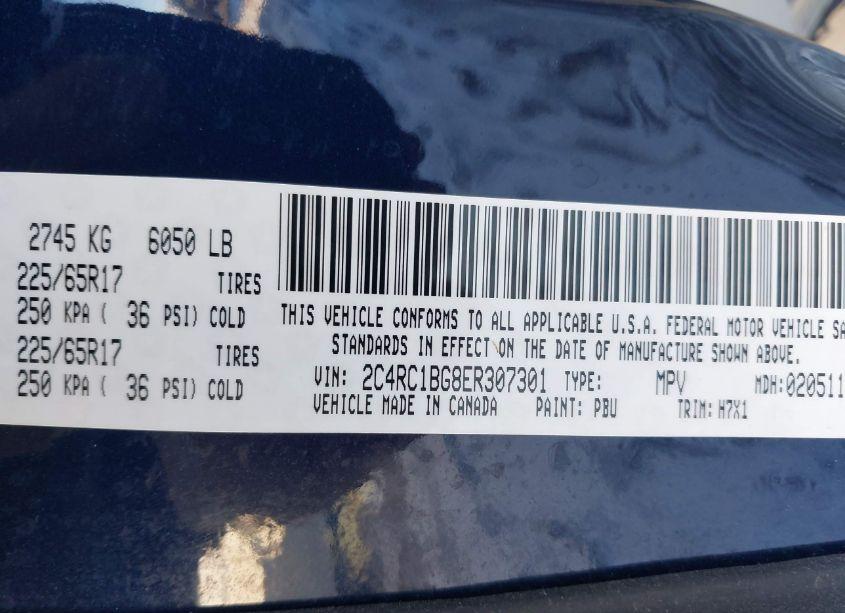 Photo 9 of 2014 Chrysler Town & COUNTRY TOURING (VIN 2C4RC1BG8ER307301)