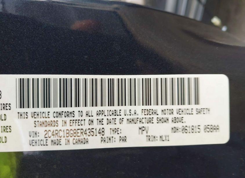 Photo 9 of 2014 Chrysler Town & COUNTRY TOURING (VIN 2C4RC1BG8ER435148)