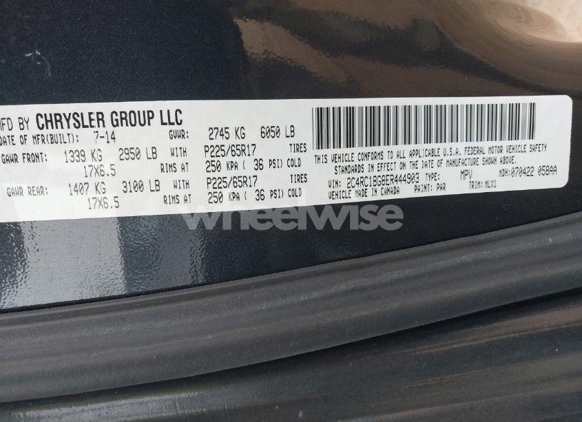 Photo 9 of 2014 Chrysler Town & COUNTRY TOURING (VIN 2C4RC1BG8ER444903)