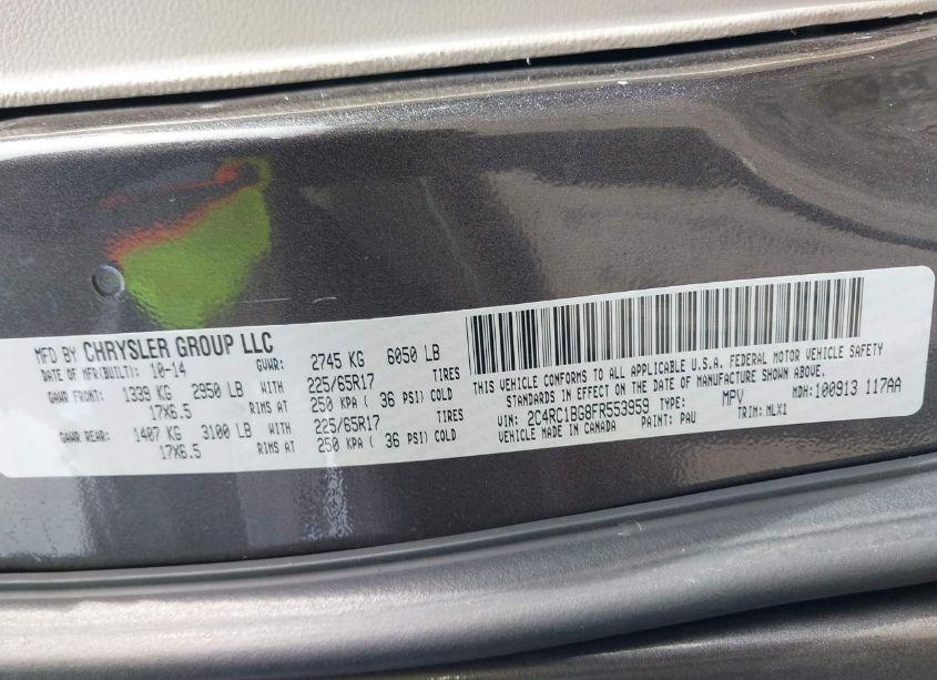 Photo 9 of 2015 Chrysler Town & COUNTRY TOURING (VIN 2C4RC1BG8FR553959)