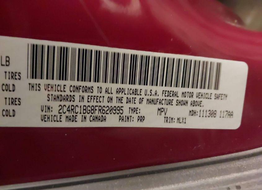 Photo 9 of 2015 Chrysler Town & COUNTRY TOURING (VIN 2C4RC1BG8FR620995)