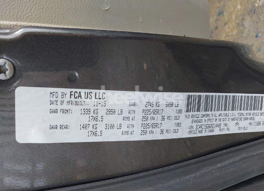 Photo 9 of 2016 Chrysler Town & COUNTRY TOURING (VIN 2C4RC1BG8GR214409)