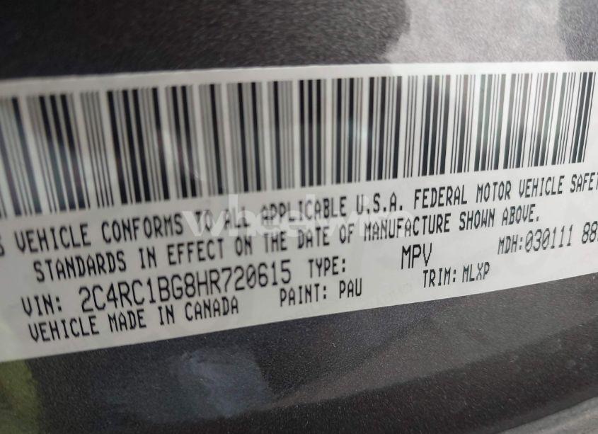 Photo 9 of 2017 Chrysler Pacifica TOURING-L (VIN 2C4RC1BG8HR720615)