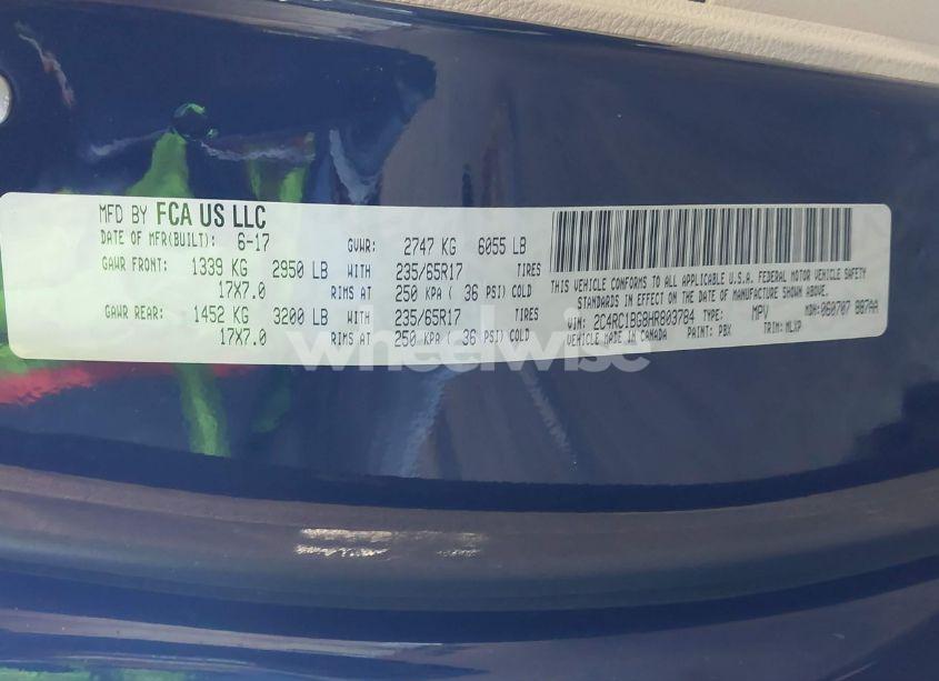 Photo 9 of 2017 Chrysler Pacifica TOURING-L (VIN 2C4RC1BG8HR803784)