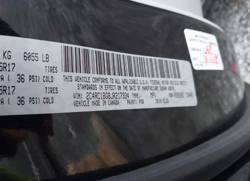 Photo 9 of 2018 Chrysler Pacifica TOURING L (VIN 2C4RC1BG8JR217334)