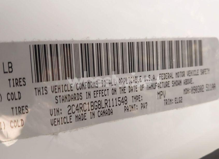 Photo 9 of 2020 Chrysler Pacifica TOURING L (VIN 2C4RC1BG8LR111548)