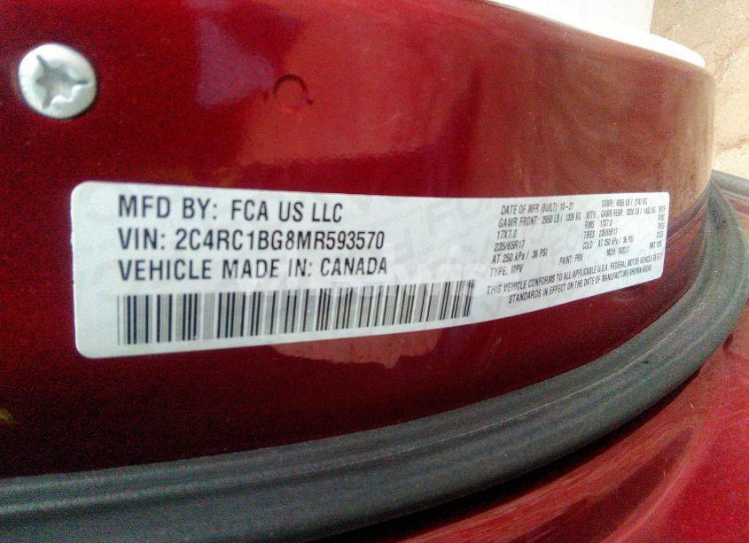 Photo 9 of 2021 Chrysler Pacifica TOURING L (VIN 2C4RC1BG8MR593570)