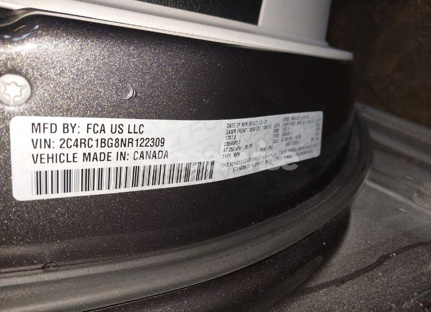 Photo 9 of 2022 Chrysler Pacifica TOURING L (VIN 2C4RC1BG8NR122309)