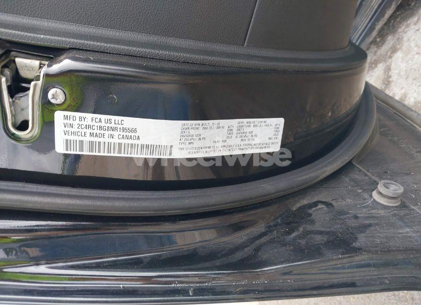 Photo 9 of 2022 Chrysler Pacifica TOURING L (VIN 2C4RC1BG8NR195566)