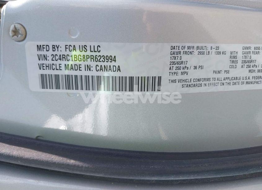 Photo 9 of 2023 Chrysler Pacifica TOURING L (VIN 2C4RC1BG8PR623994)