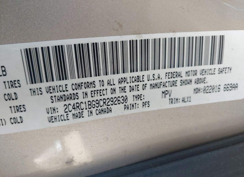 Photo 9 of 2012 Chrysler Town & COUNTRY TOURING (VIN 2C4RC1BG9CR292630)