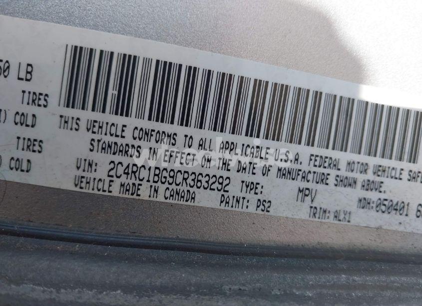 Photo 9 of 2012 Chrysler Town & COUNTRY TOURING (VIN 2C4RC1BG9CR363292)