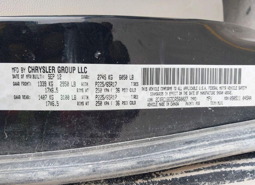 Photo 9 of 2013 Chrysler Town & COUNTRY TOURING (VIN 2C4RC1BG9DR560027)