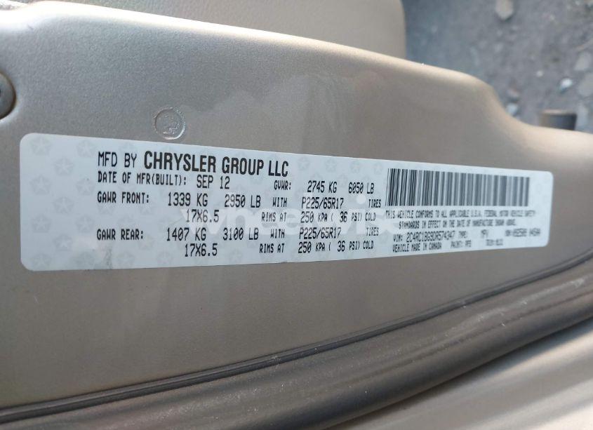 Photo 9 of 2013 Chrysler Town & COUNTRY TOURING (VIN 2C4RC1BG9DR574347)