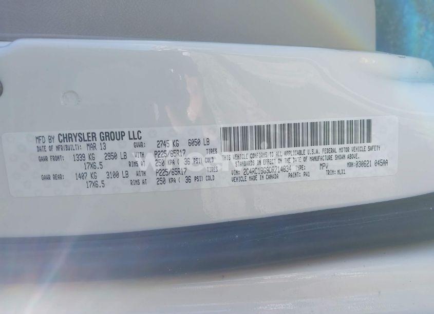 Photo 9 of 2013 Chrysler Town & COUNTRY TOURING (VIN 2C4RC1BG9DR714834)