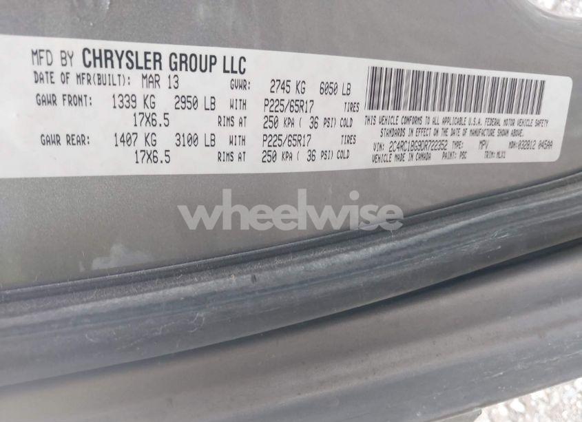 Photo 9 of 2013 Chrysler Town & COUNTRY TOURING (VIN 2C4RC1BG9DR722352)