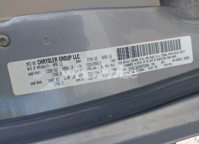 Photo 9 of 2013 Chrysler Town & COUNTRY TOURING (VIN 2C4RC1BG9DR753584)