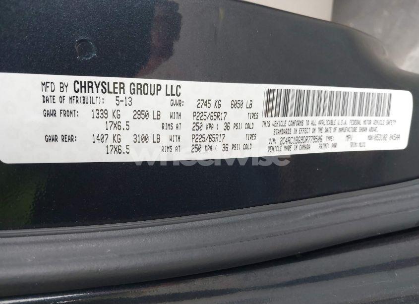 Photo 9 of 2013 Chrysler Town & COUNTRY TOURING (VIN 2C4RC1BG9DR779506)