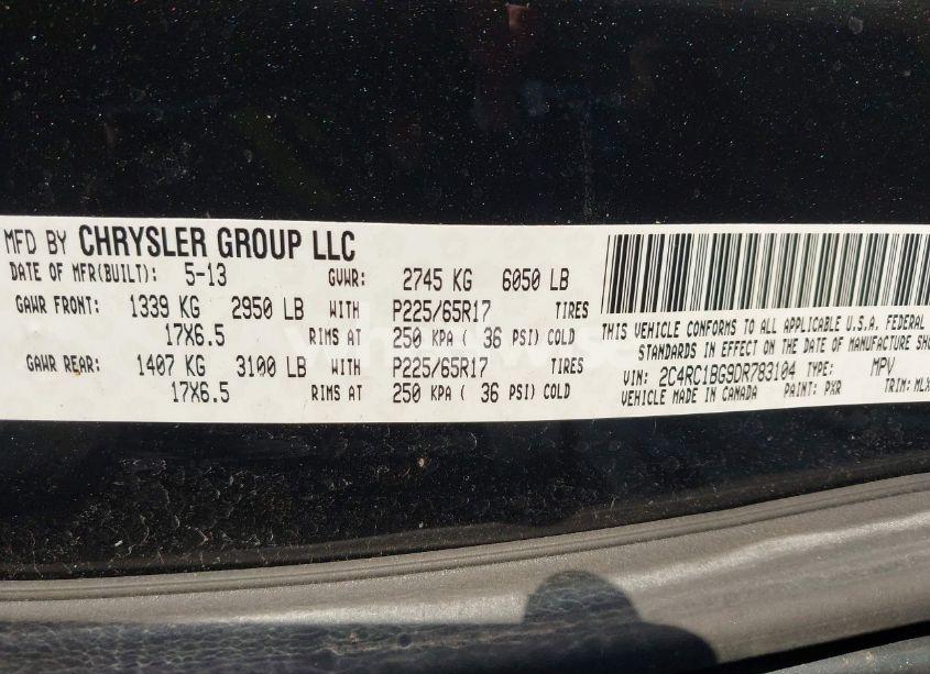 Photo 9 of 2013 Chrysler Town & COUNTRY TOURING (VIN 2C4RC1BG9DR783104)