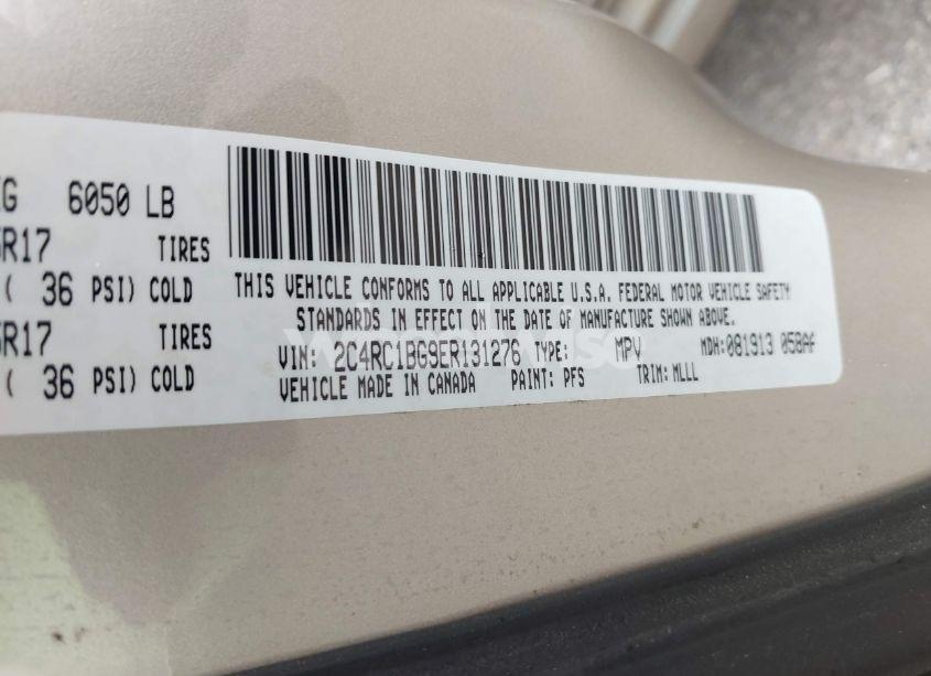 Photo 9 of 2014 Chrysler Town & COUNTRY TOURING (VIN 2C4RC1BG9ER131276)