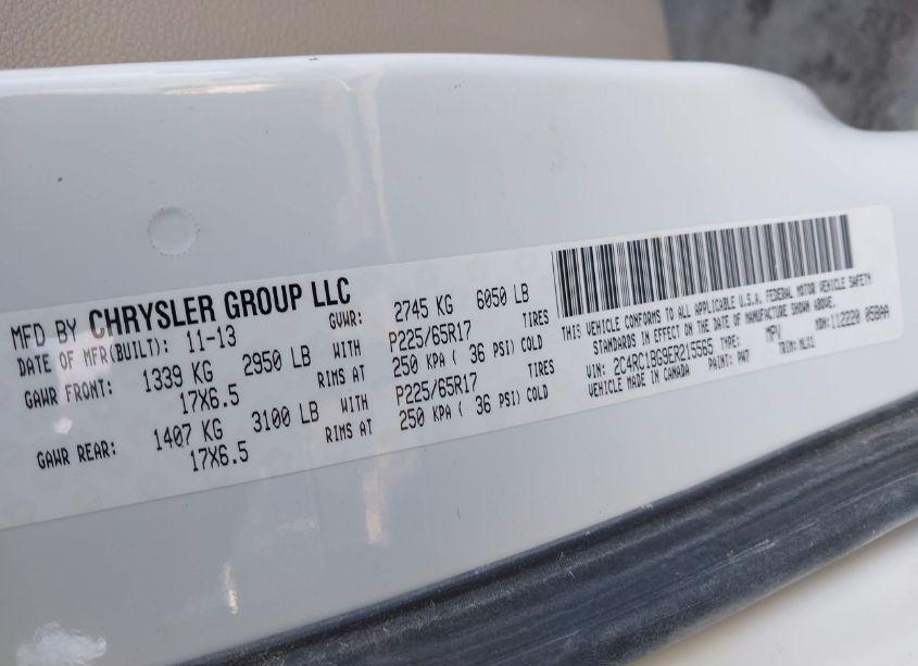 Photo 9 of 2014 Chrysler Town & COUNTRY TOURING (VIN 2C4RC1BG9ER215565)