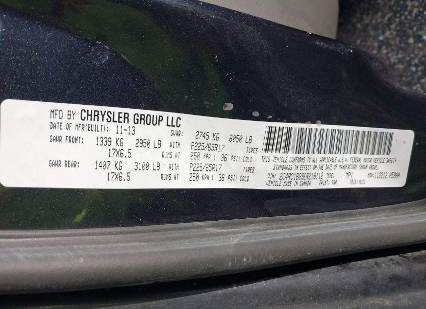 Photo 9 of 2014 Chrysler Town & COUNTRY TOURING (VIN 2C4RC1BG9ER218112)