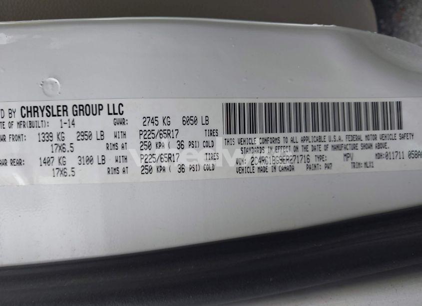 Photo 9 of 2014 Chrysler Town & COUNTRY TOURING (VIN 2C4RC1BG9ER271716)