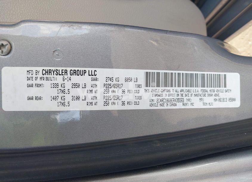 Photo 9 of 2014 Chrysler Town & COUNTRY TOURING (VIN 2C4RC1BG9ER435563)