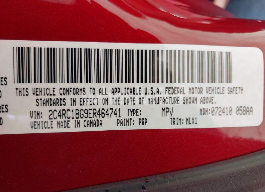 Photo 9 of 2014 Chrysler Town & COUNTRY TOURING (VIN 2C4RC1BG9ER464741)