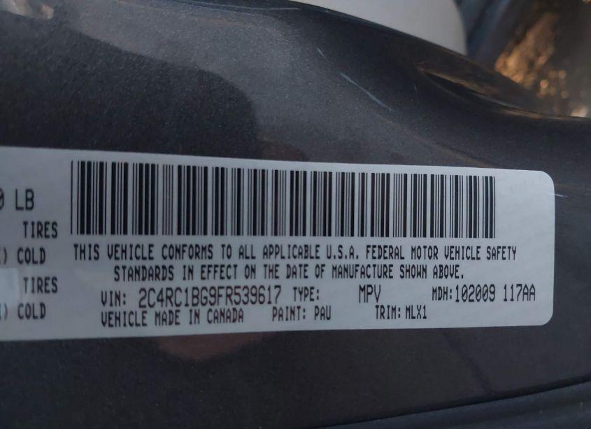 Photo 9 of 2015 Chrysler Town & COUNTRY TOURING (VIN 2C4RC1BG9FR539617)