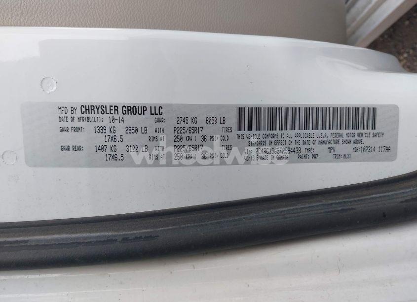 Photo 9 of 2015 Chrysler Town & COUNTRY TOURING (VIN 2C4RC1BG9FR594438)