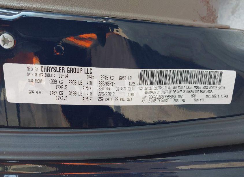 Photo 9 of 2015 Chrysler Town & COUNTRY TOURING (VIN 2C4RC1BG9FR595833)