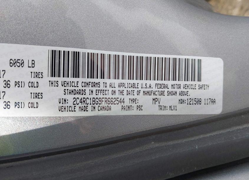 Photo 9 of 2015 Chrysler Town & COUNTRY TOURING (VIN 2C4RC1BG9FR662544)