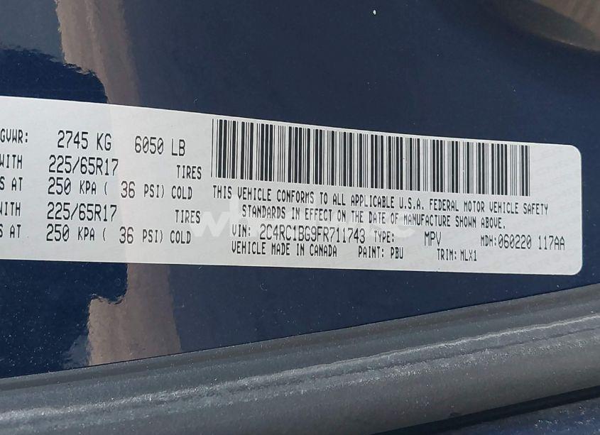 Photo 9 of 2015 Chrysler Town & COUNTRY TOURING (VIN 2C4RC1BG9FR711743)