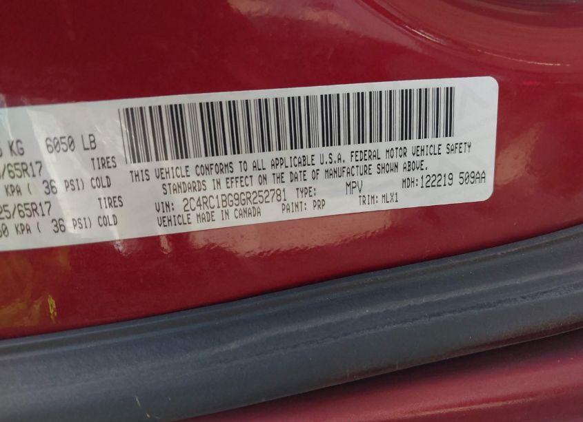 Photo 9 of 2016 Chrysler Town & COUNTRY TOURING (VIN 2C4RC1BG9GR252781)