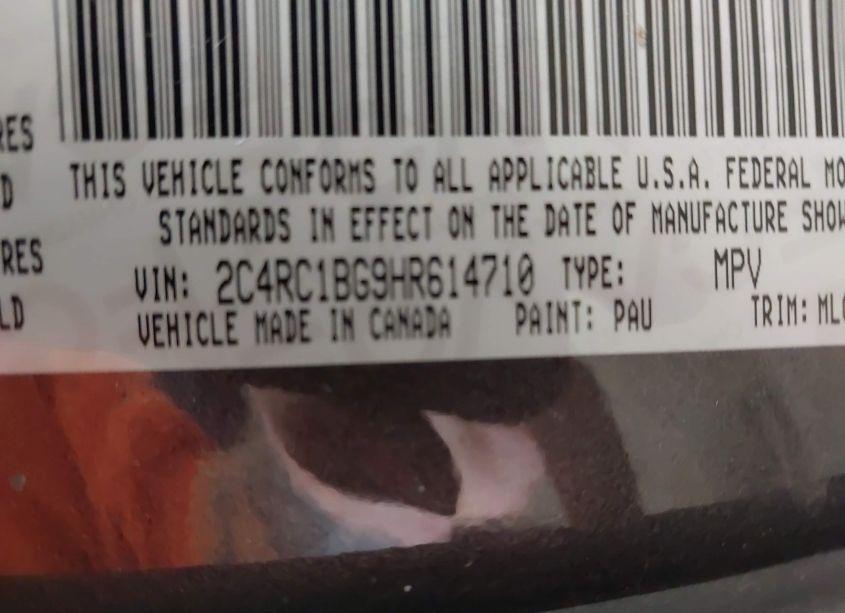 Photo 9 of 2017 Chrysler Pacifica TOURING-L (VIN 2C4RC1BG9HR614710)