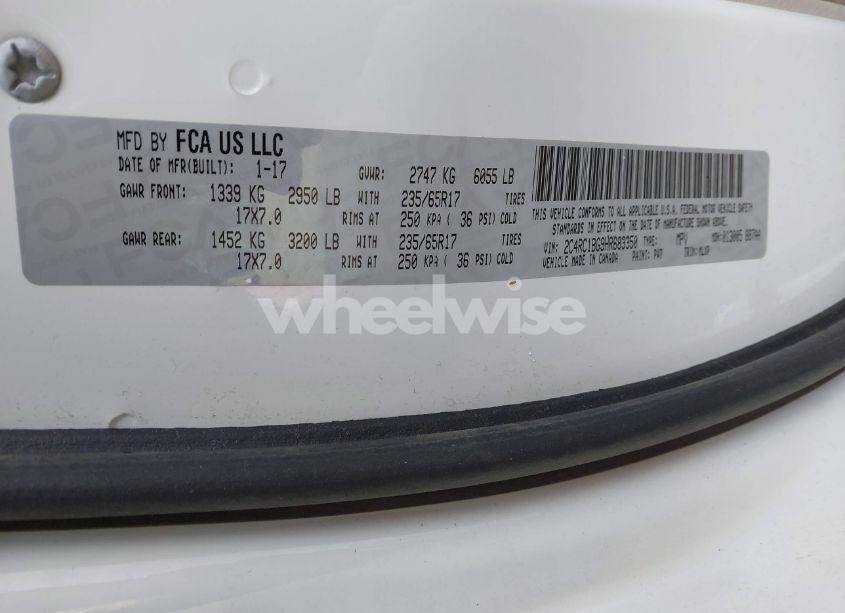 Photo 9 of 2017 Chrysler Pacifica TOURING-L (VIN 2C4RC1BG9HR683350)