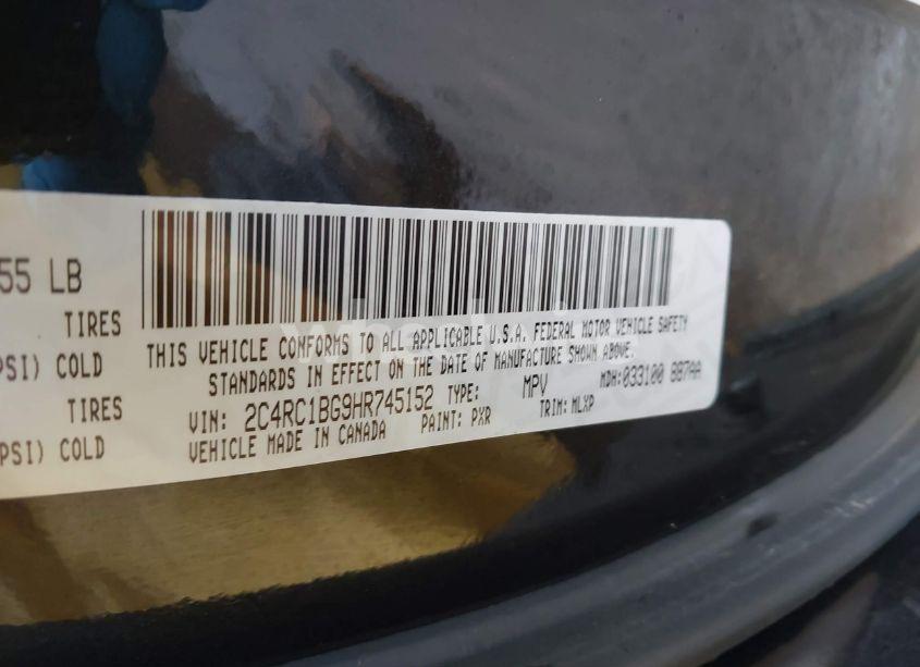 Photo 9 of 2017 Chrysler Pacifica TOURING-L (VIN 2C4RC1BG9HR745152)