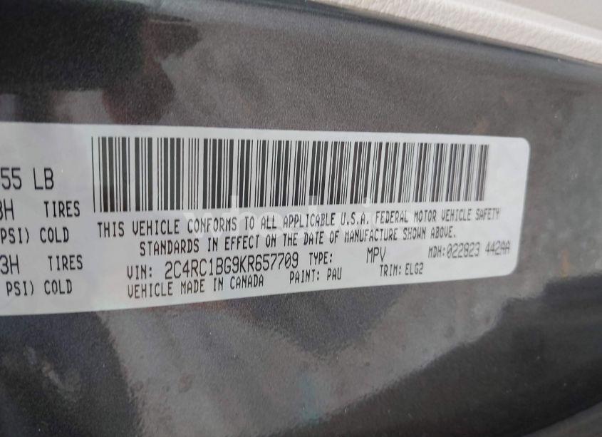 Photo 9 of 2019 Chrysler Pacifica TOURING L (VIN 2C4RC1BG9KR657709)