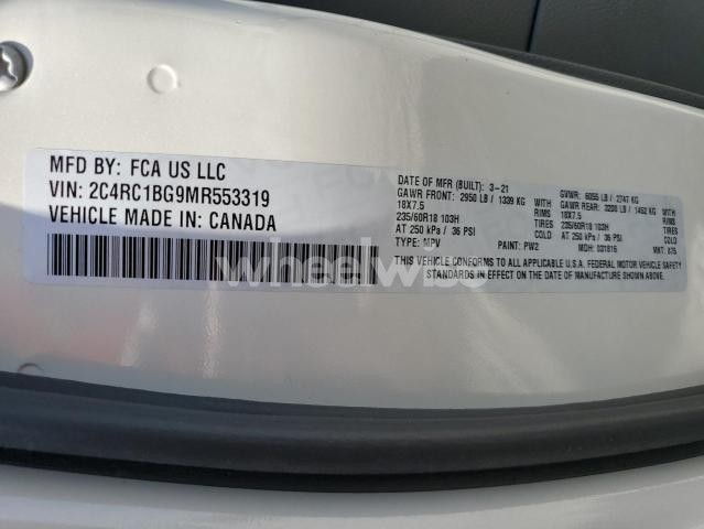 Photo 6 of 2021 CHRYSLER PACIFICA TOURING L (VIN 2C4RC1BG9MR553319)