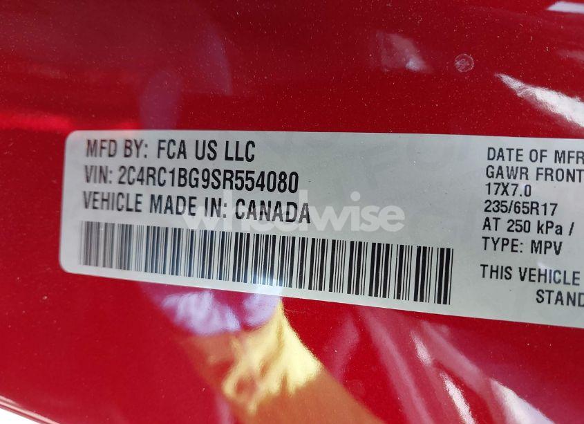 Photo 9 of 2025 Chrysler Pacifica SELECT (VIN 2C4RC1BG9SR554080)